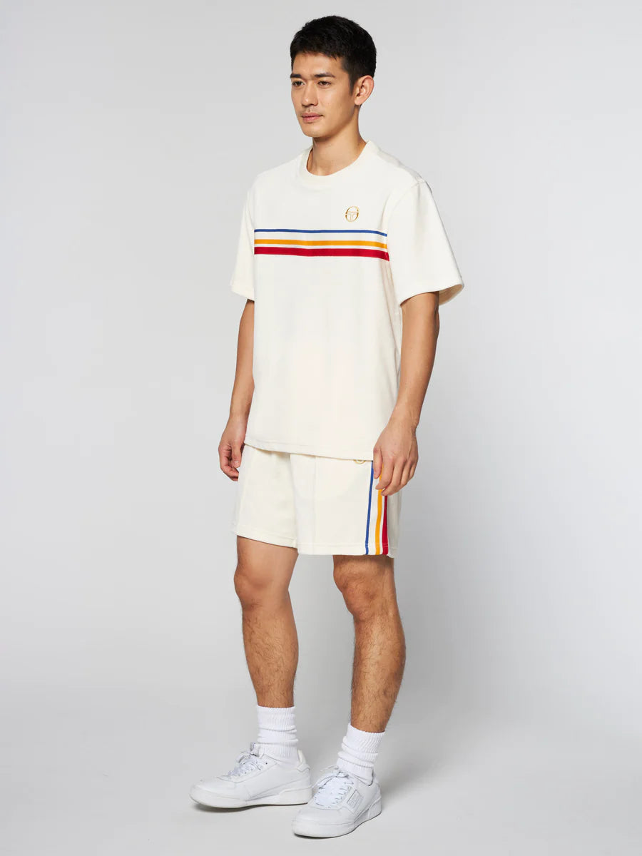 Sergio Tacchini VELOUR SET - Ivanes Top/Goran Short - Cream