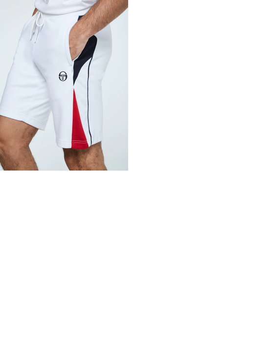 Sergio Tacchini Equilatero Fleece Short - White (GOES WITH THE Equilatero T-SHIRT)